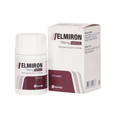 ELMIRON 100 MG 100 CAP. / Пентосан полисульфат SP 54 (Pentosan polysulfate/ Пентозан полисульфат натрия) AYMED ILAC