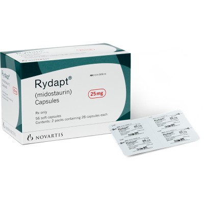 RYDAPT / РИДАПТ, Митикайд 25 MG 112 CAP. ( Midostaurin / Мидостаурин) NOVARTIS