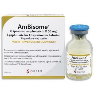AMBISOME / АМБИЗОМ 50 MG 1 FLK.  (Amphotericin B / Амфотерицин B липосомальныц) GILEAD SCIENSES