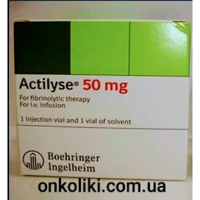 ACTILYSE / АКТИЛИЗЕ 50 MG 1 FLK. (Alteplase /	Alteplase)  BOEHRINGER