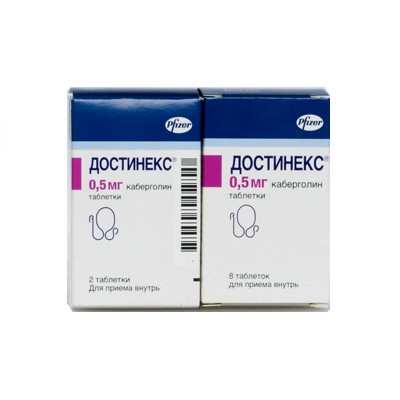 Достинекс (каберголін) 0.5 мг 8 таб PFIZER США