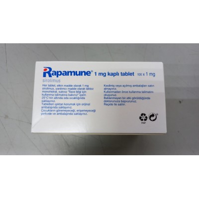 Рапамун / RAPAMUNE  (Сіролімус) 1 мг 100 таб. Pfizer, Італія