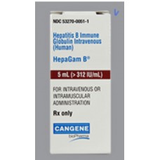 HEPAGAM B / ГЕПАГАМ-В 1560 IU 5 ML 1 FLK. 	Hepatitis B immunoglobulin / Иммуноглобулин гепатита В