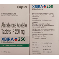Xbira, Зитига (абіратерон) 250 мг 120 таб. Cipla, Індія.